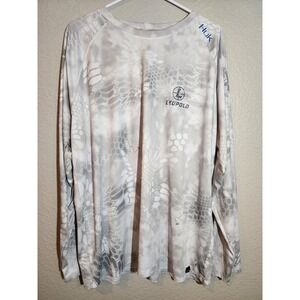 Huk Performance Fishing Shirt Men's Size XL Long Sleeve White Moisture Wicking